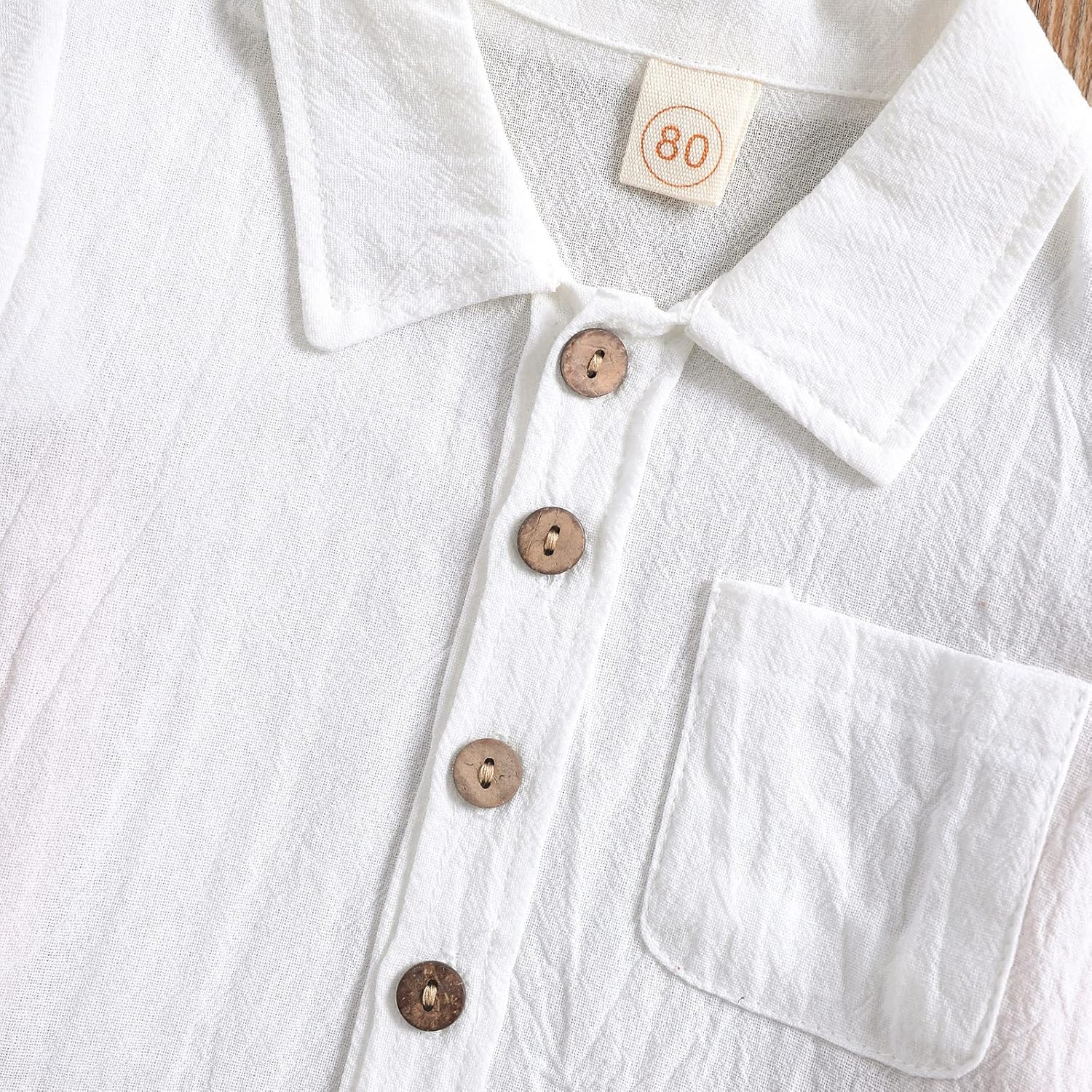 Shibaozi Toddler Boys Summer Outfit Cozy Button-Down Set with Pockets